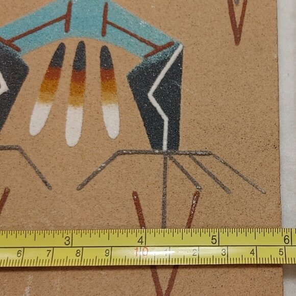 Navajo Thunderbird Boy and Girl Sand Art - Picture 7 of 8